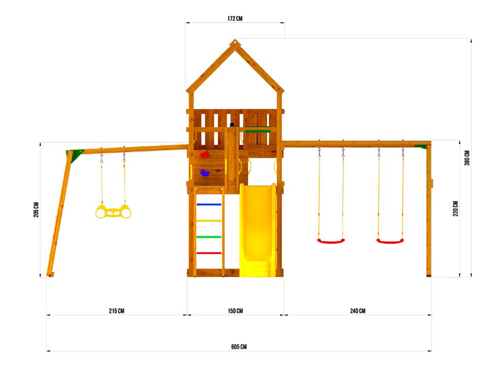Детский игровой комплекс Jungle Palace JP8 605х410х380 см дерево сосна