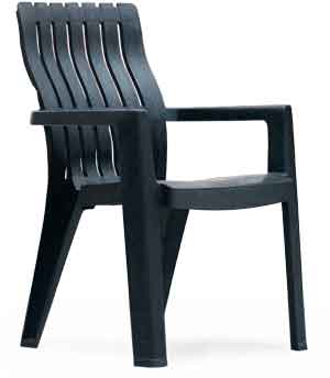 Стул садовый с подлокотниками Rattan CHICAGO из пластика