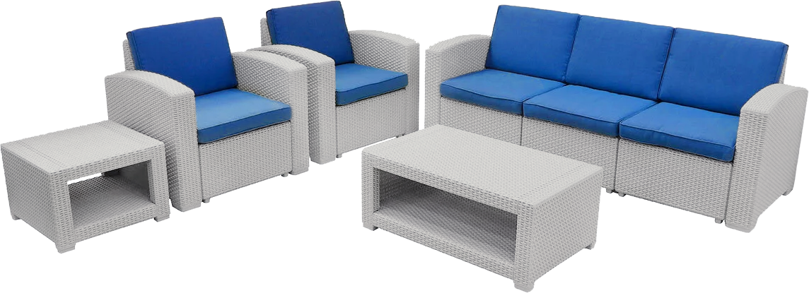 Садовый комплект мебели из пластика b:rattan PREMIUM 5 (5 мест) под ротанг для лаунж зоны на балконе в садах