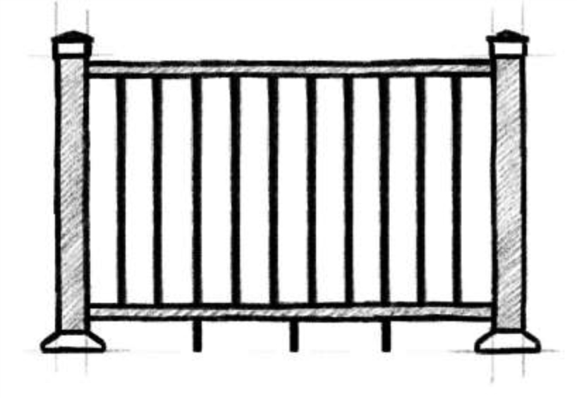 С балясинами, крышками и юбками из алюминия