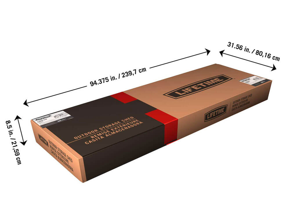 Сарай (хозблок) пластиковый LifeTime 15x8 DD 60079 габариты 239 х 452 см с двускатной крышей для дачи или загородного дома